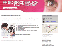 Tablet Screenshot of fredericksburgfamilyeyecare.com